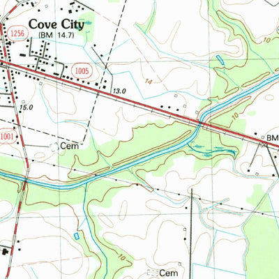 United States Geological Survey Cove City, NC (1982, 24000-Scale) digital map
