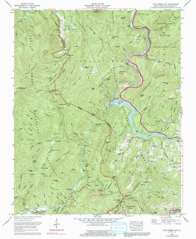 United States Geological Survey Cove Creek Gap, NC (1967, 24000-Scale) digital map