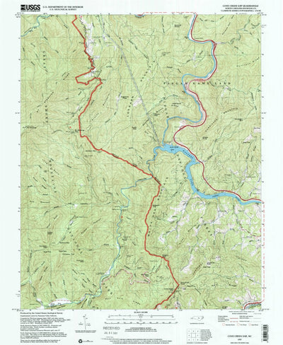 United States Geological Survey Cove Creek Gap, NC (1997, 24000-Scale) digital map
