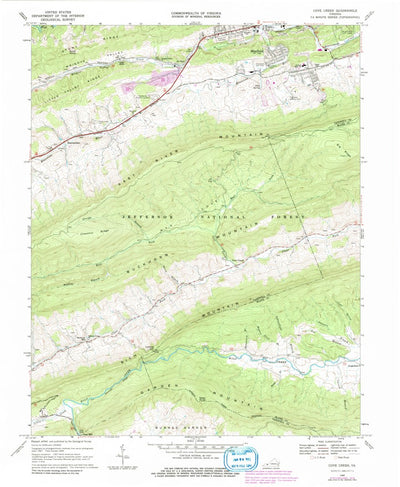 United States Geological Survey Cove Creek, VA (1968, 24000-Scale) digital map