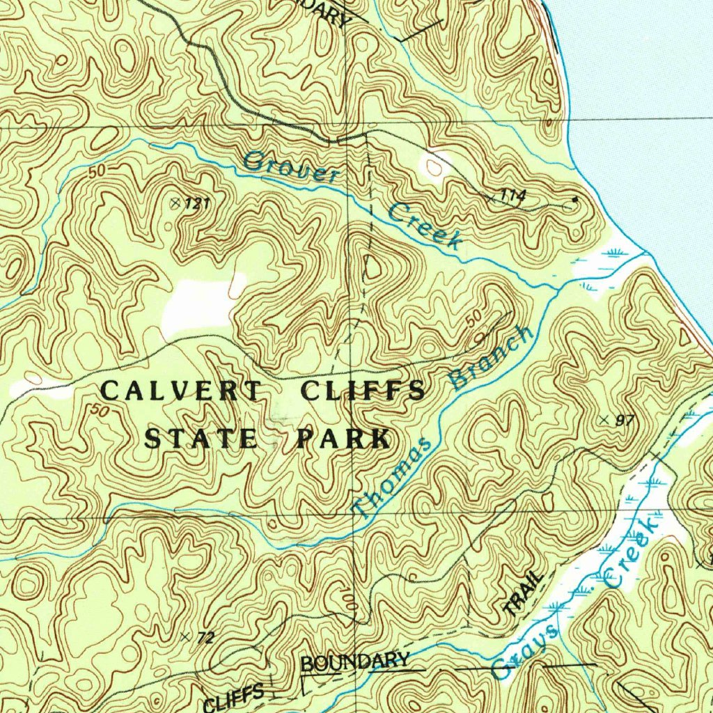 Cove Point, MD (1987, 24000-Scale) Map by United States Geological ...