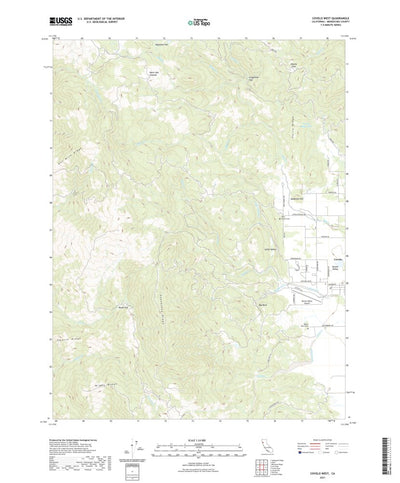 United States Geological Survey Covelo West, CA (2021, 24000-Scale) digital map