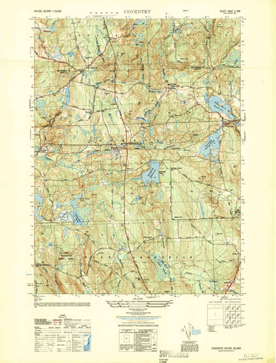 United States Geological Survey Coventry Center, RI (1950, 25000-Scale) digital map