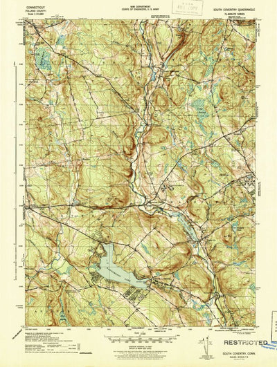 United States Geological Survey Coventry, CT (1944, 31680-Scale) digital map