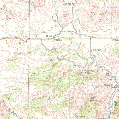 United States Geological Survey Cover Mountain, CO (1942, 62500-Scale) digital map