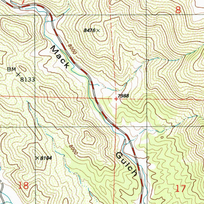 United States Geological Survey Cover Mountain, CO (1983, 24000-Scale) digital map