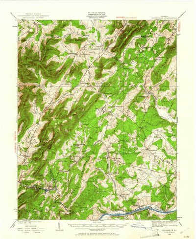 United States Geological Survey Covesville, VA (1935, 62500-Scale) digital map