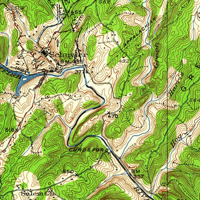 United States Geological Survey Covesville, VA (1935, 62500-Scale) digital map
