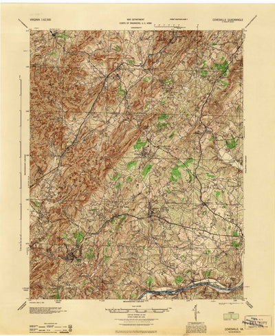 United States Geological Survey Covesville, VA (1945, 62500-Scale) digital map