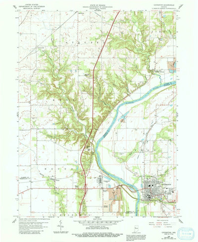 United States Geological Survey Covington, IN (1958, 24000-Scale) digital map