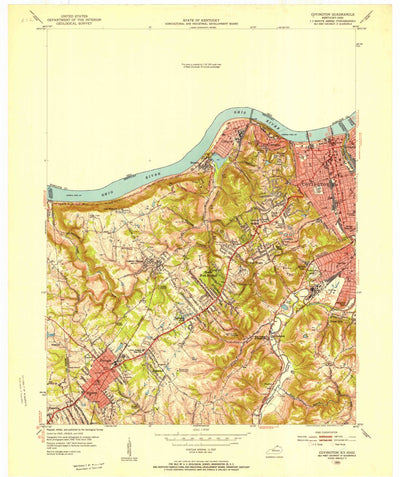 United States Geological Survey Covington, KY-OH (1950, 24000-Scale) digital map