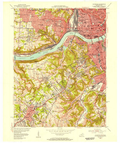 United States Geological Survey Covington, KY-OH (1955, 24000-Scale) digital map