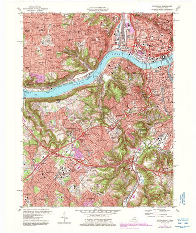 United States Geological Survey Covington, KY-OH (1981, 24000-Scale) digital map