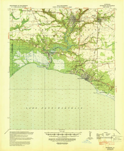 United States Geological Survey Covington, LA (1939, 62500-Scale) digital map