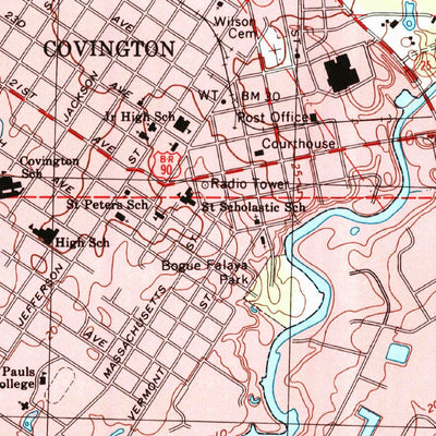United States Geological Survey Covington, LA (1998, 24000-Scale) digital map