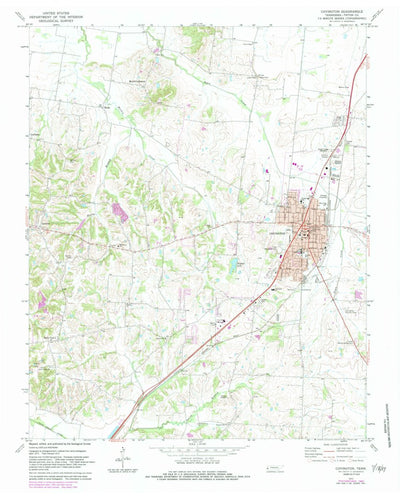 United States Geological Survey Covington, TN (1972, 24000-Scale) digital map