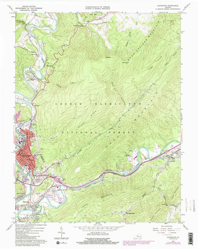 United States Geological Survey Covington, VA (1962, 24000-Scale) digital map