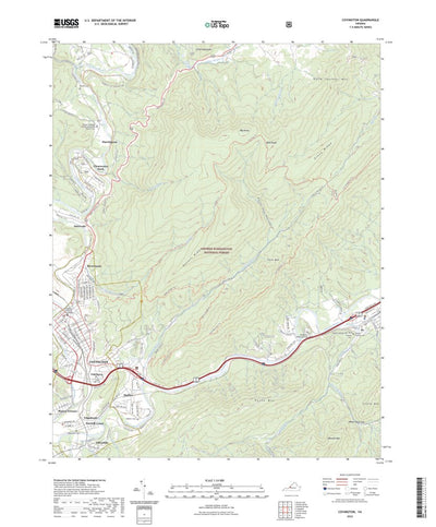 United States Geological Survey Covington, VA (2022, 24000-Scale) digital map