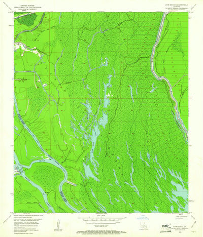 United States Geological Survey Cow Bayou, LA (1953, 24000-Scale) digital map