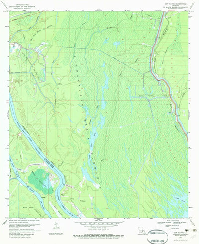 United States Geological Survey Cow Bayou, LA (1969, 24000-Scale) digital map