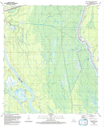 United States Geological Survey Cow Bayou, LA (1992, 24000-Scale) digital map