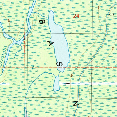 United States Geological Survey Cow Bayou, LA (1992, 24000-Scale) digital map