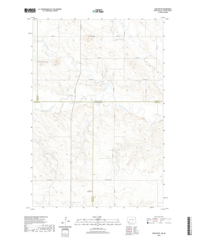 United States Geological Survey Cow Butte, ND (2020, 24000-Scale) digital map