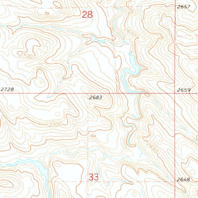 United States Geological Survey Cow Butte, ND-SD (1974, 24000-Scale) digital map