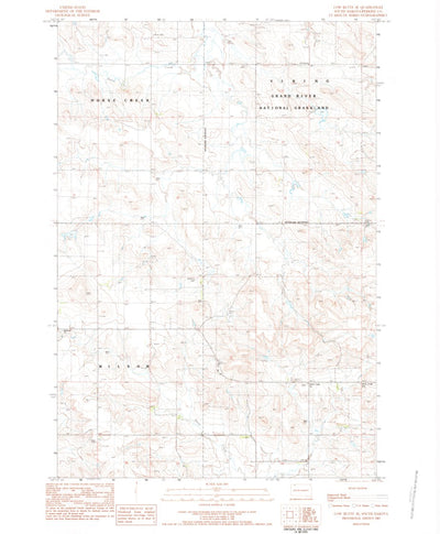 United States Geological Survey Cow Butte SE, SD (1983, 24000-Scale) digital map