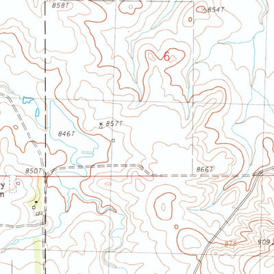 United States Geological Survey Cow Butte SE, SD (1983, 24000-Scale) digital map