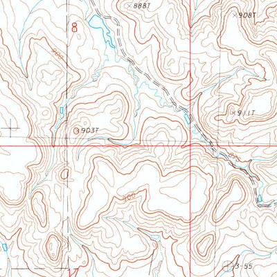 United States Geological Survey Cow Butte SE, SD (1983, 24000-Scale) digital map