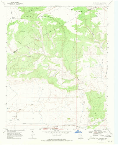 United States Geological Survey Cow Canyon, NM (1968, 24000-Scale) digital map