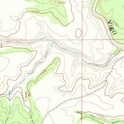 United States Geological Survey Cow Canyon, NM (1968, 24000-Scale) digital map