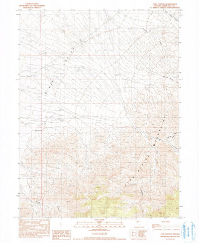United States Geological Survey Cow Canyon, NV (1990, 24000-Scale) digital map
