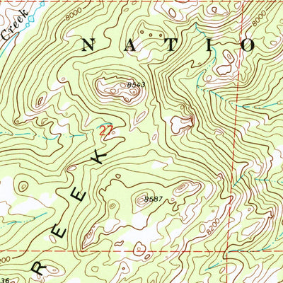 United States Geological Survey Cow Creek Mountain, WY (1968, 24000-Scale) digital map