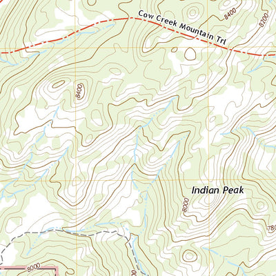 United States Geological Survey Cow Creek Mountain, WY (2021, 24000-Scale) digital map