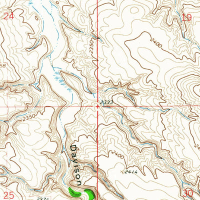 United States Geological Survey Cow Creek, MT (1964, 24000-Scale) digital map