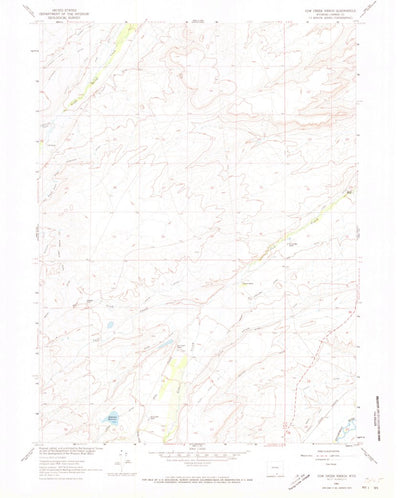 United States Geological Survey Cow Creek Ranch, WY (1961, 24000-Scale) digital map