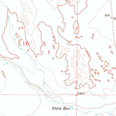 United States Geological Survey Cow Creek Reservoir, WY (1970, 24000-Scale) digital map