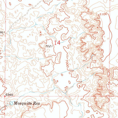 United States Geological Survey Cow Creek Reservoir, WY (1970, 24000-Scale) digital map