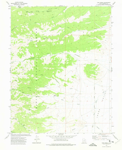 United States Geological Survey Cow Creek, UT (1971, 24000-Scale) digital map