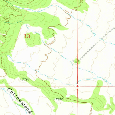 United States Geological Survey Cow Creek, UT (1971, 24000-Scale) digital map