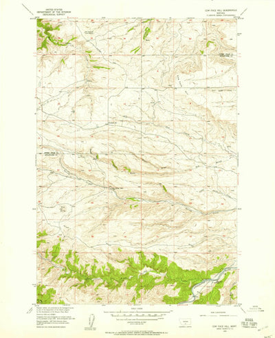 United States Geological Survey Cow Face Hill, MT (1955, 24000-Scale) digital map