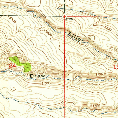 United States Geological Survey Cow Face Hill, MT (1955, 24000-Scale) digital map