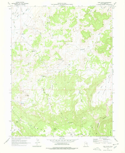 United States Geological Survey Cow Flats, UT (1969, 24000-Scale) digital map