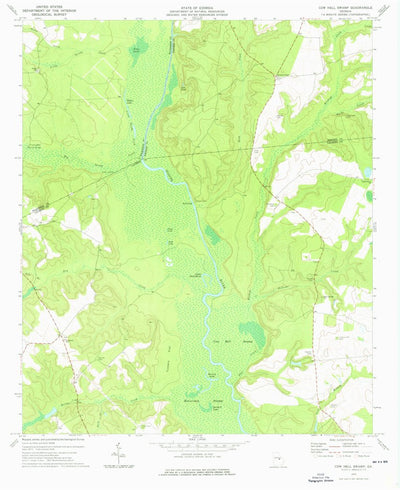 United States Geological Survey Cow Hell Swamp, GA (1974, 24000-Scale) digital map