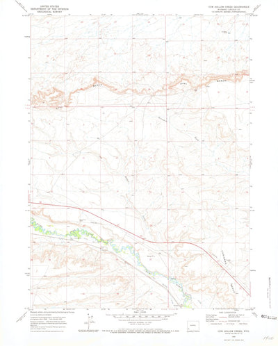 United States Geological Survey Cow Hollow Creek, WY (1969, 24000-Scale) digital map