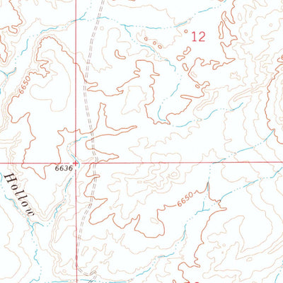 United States Geological Survey Cow Hollow Creek, WY (1969, 24000-Scale) digital map