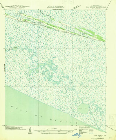 United States Geological Survey Cow Island, LA (1946, 31680-Scale) digital map