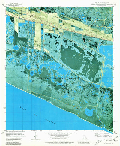 United States Geological Survey Cow Island, LA (1979, 24000-Scale) digital map
